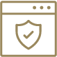 a pixel art icon of a shield with a check mark inside of it