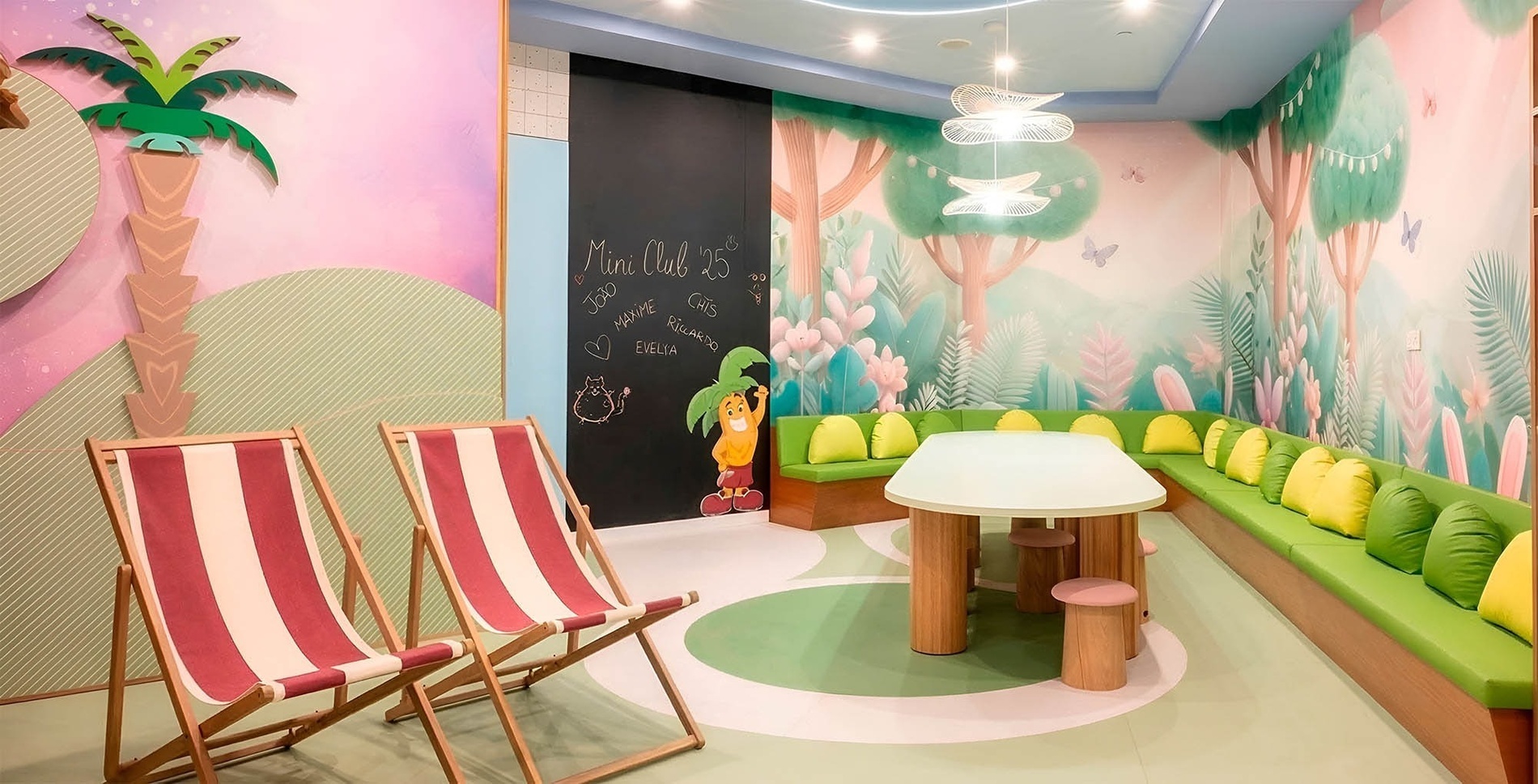 a buffet line in a restaurant with plates on it