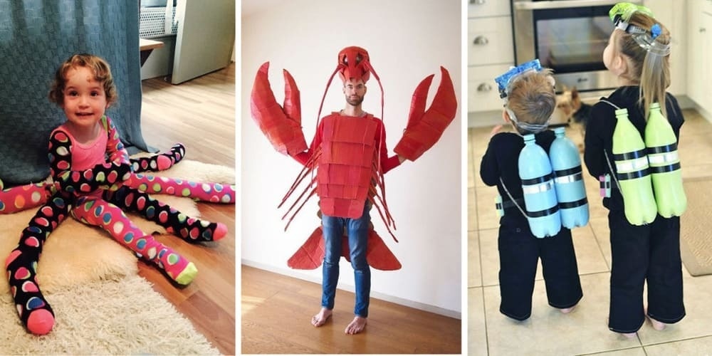 Costumes made with recycled bags