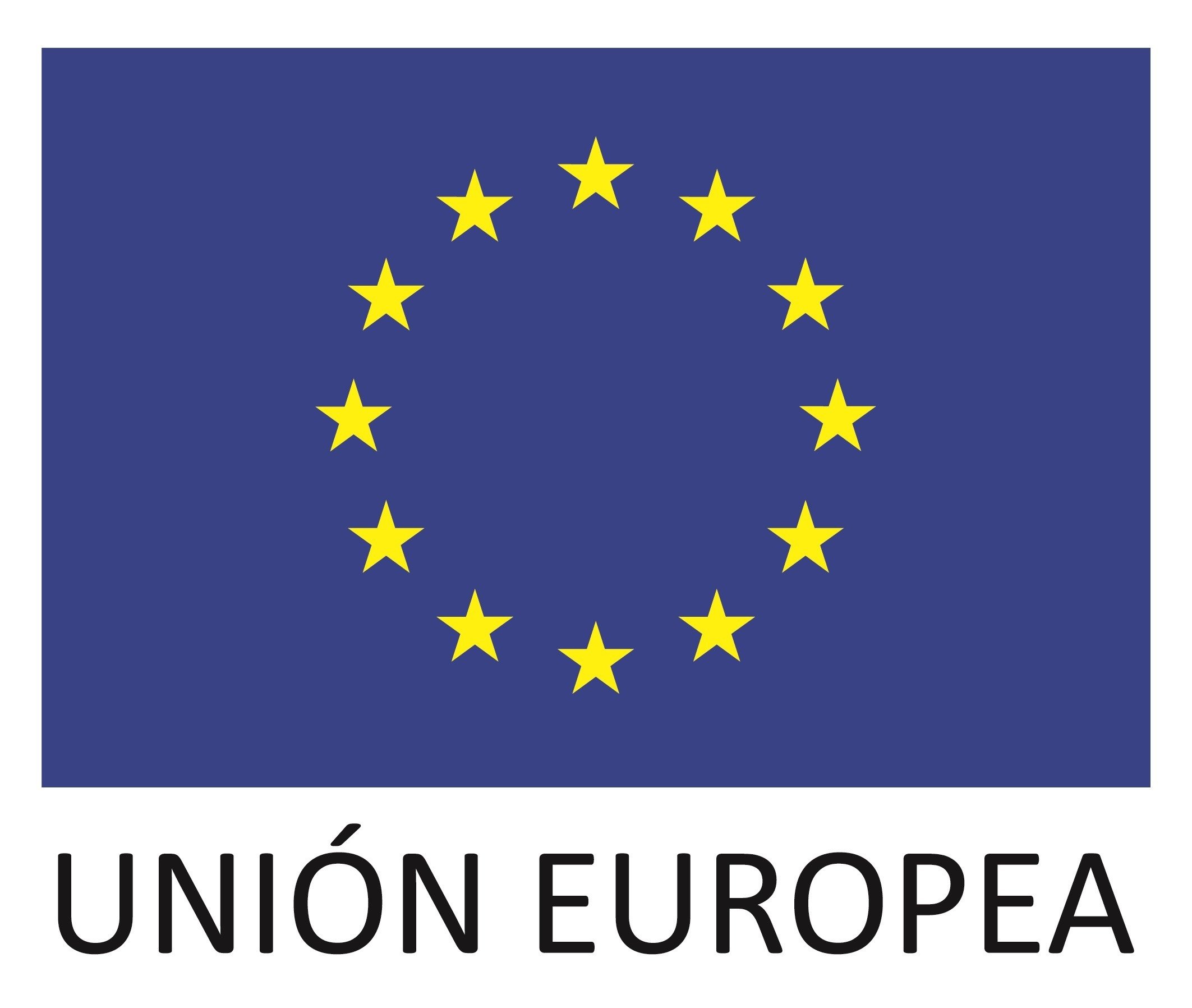 la bandera de la unión europea con un círculo de estrellas amarillas