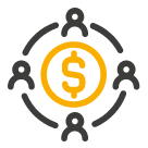 uma silhueta de um homem em um círculo com estrelas amarelas ao redor