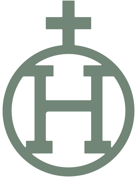 Hacienda Zorita Wine Hotel: Logo de hotel, símbolo religioso con cruz y círculo con H