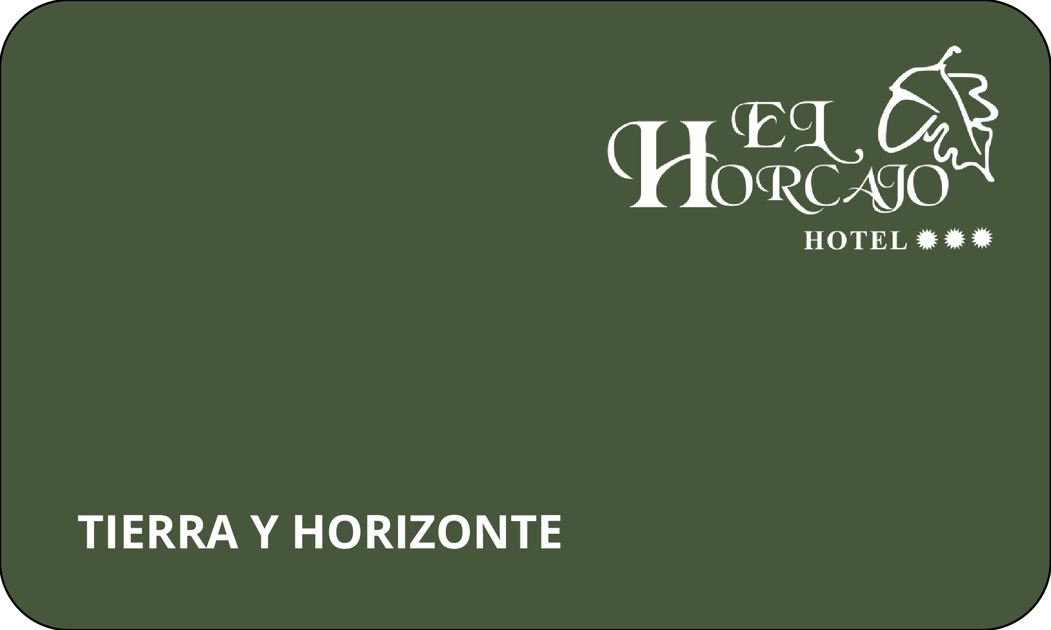 Tarjeta Taiga: Corporativa. Diseño verde con logo y regalo.