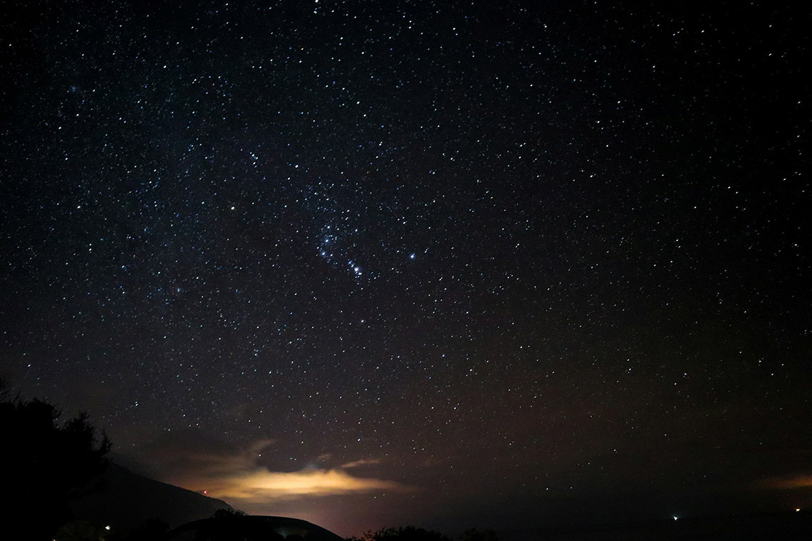 Noite estrelada deslumbrante, ideal para ver as estrelas Horta de Bufenha.
