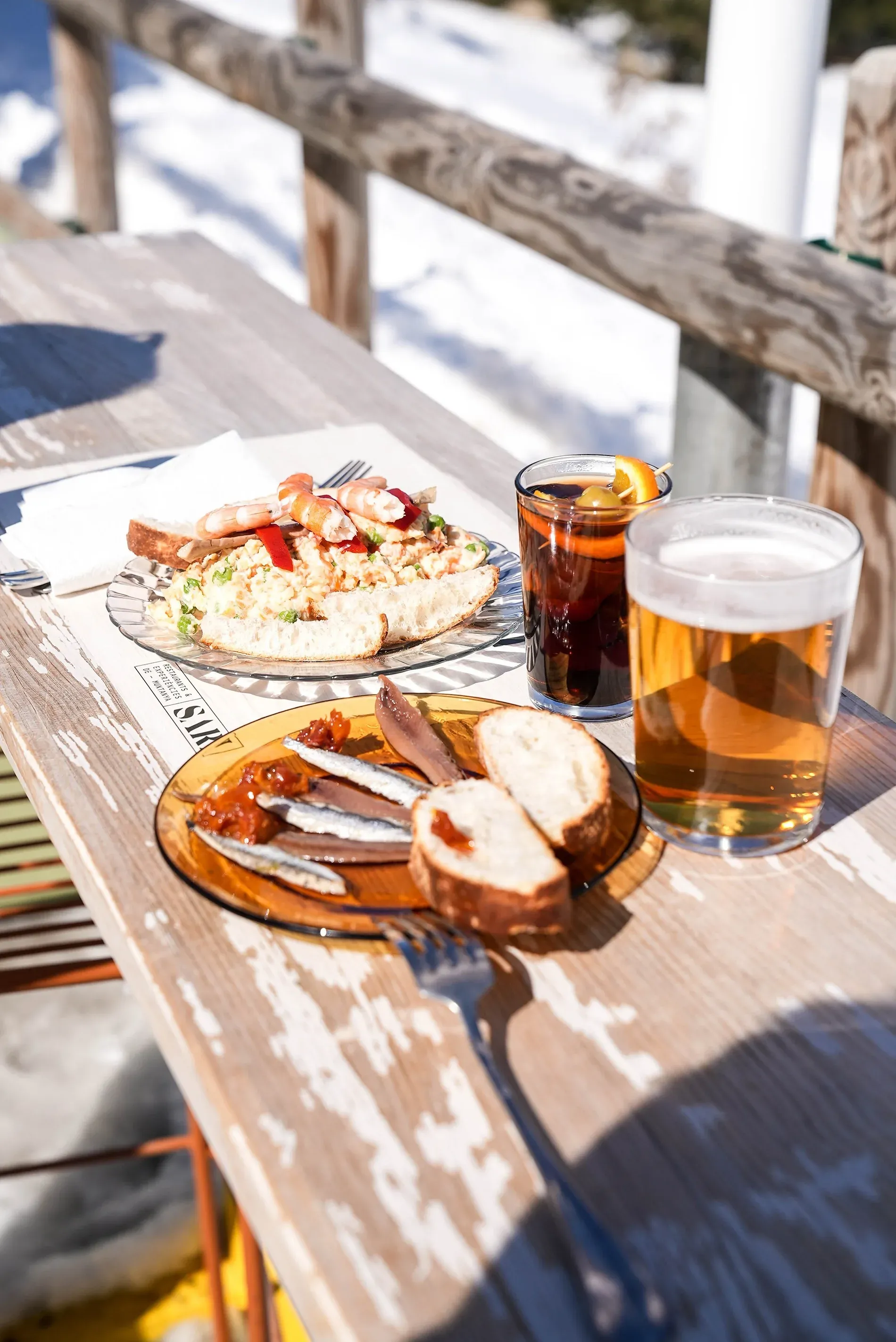 Seafood dishes and drinks on NEXTA terrace: Gastronomic experience.