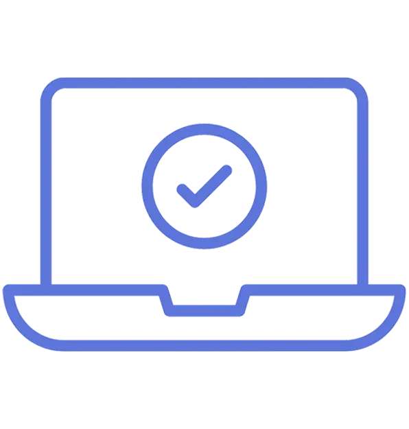 NEXTA: Corporativa - Laptop with checkmark: business success confirmed