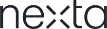 un gros plan du mot nexta sur fond noir