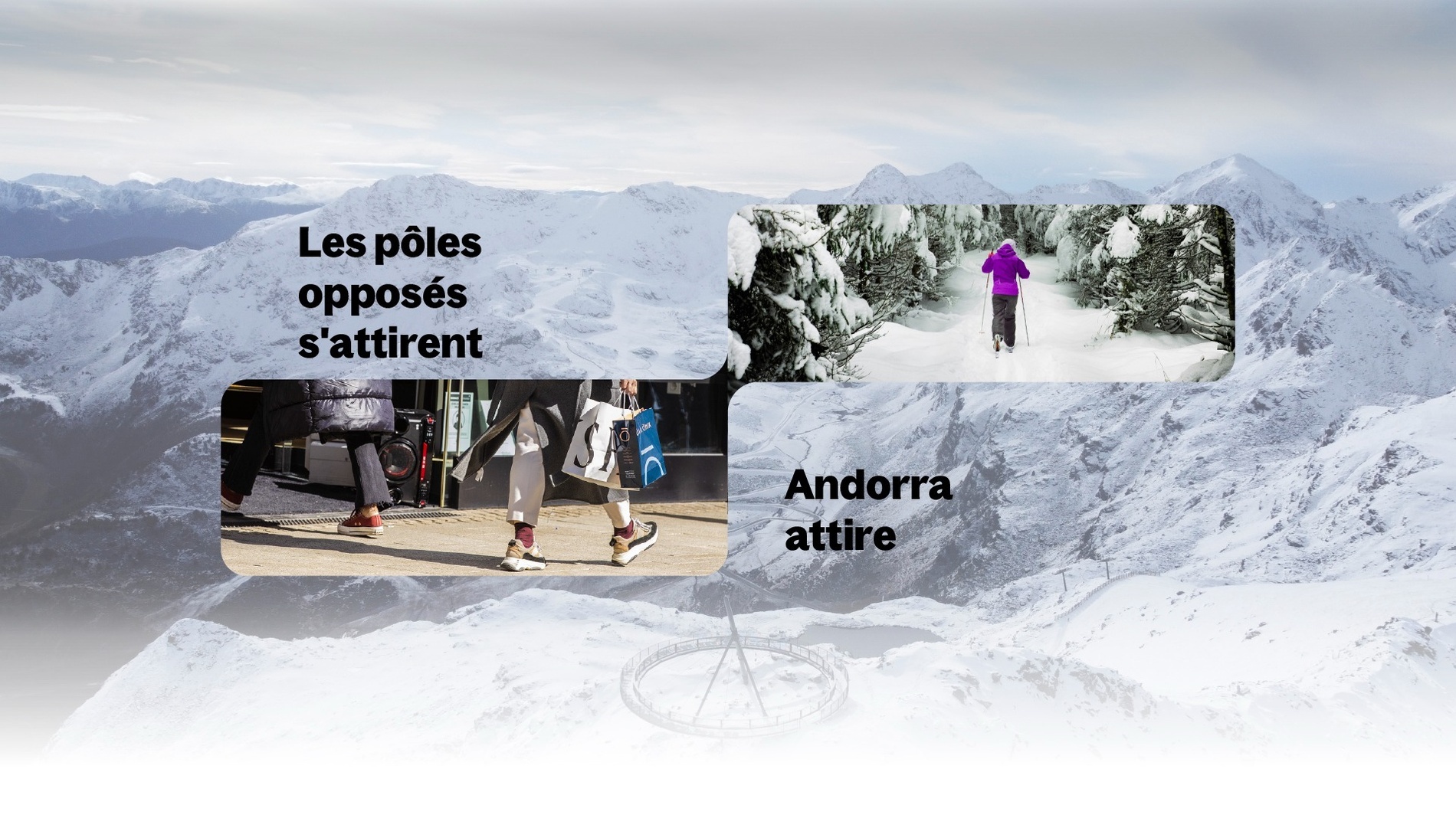 an advertisement for opposites attract andorra attracts