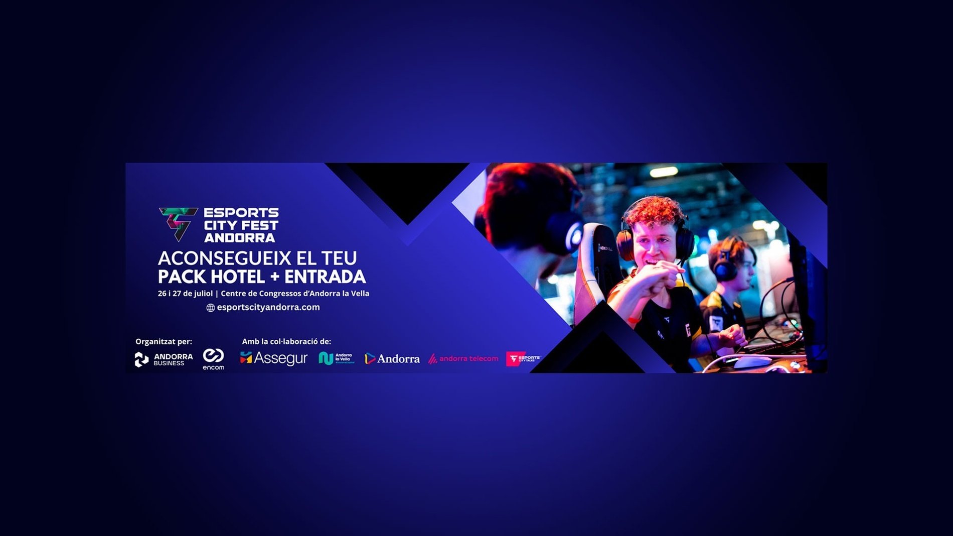an advertisement for the esports city fest andorra
