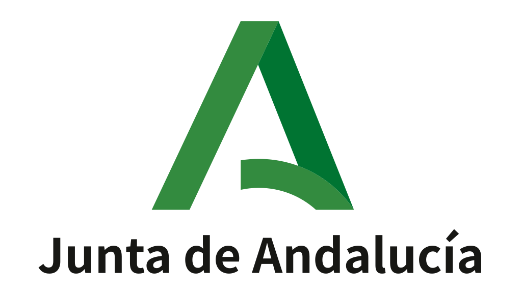 un logotipo de la junta de andalucia con una letra a verde