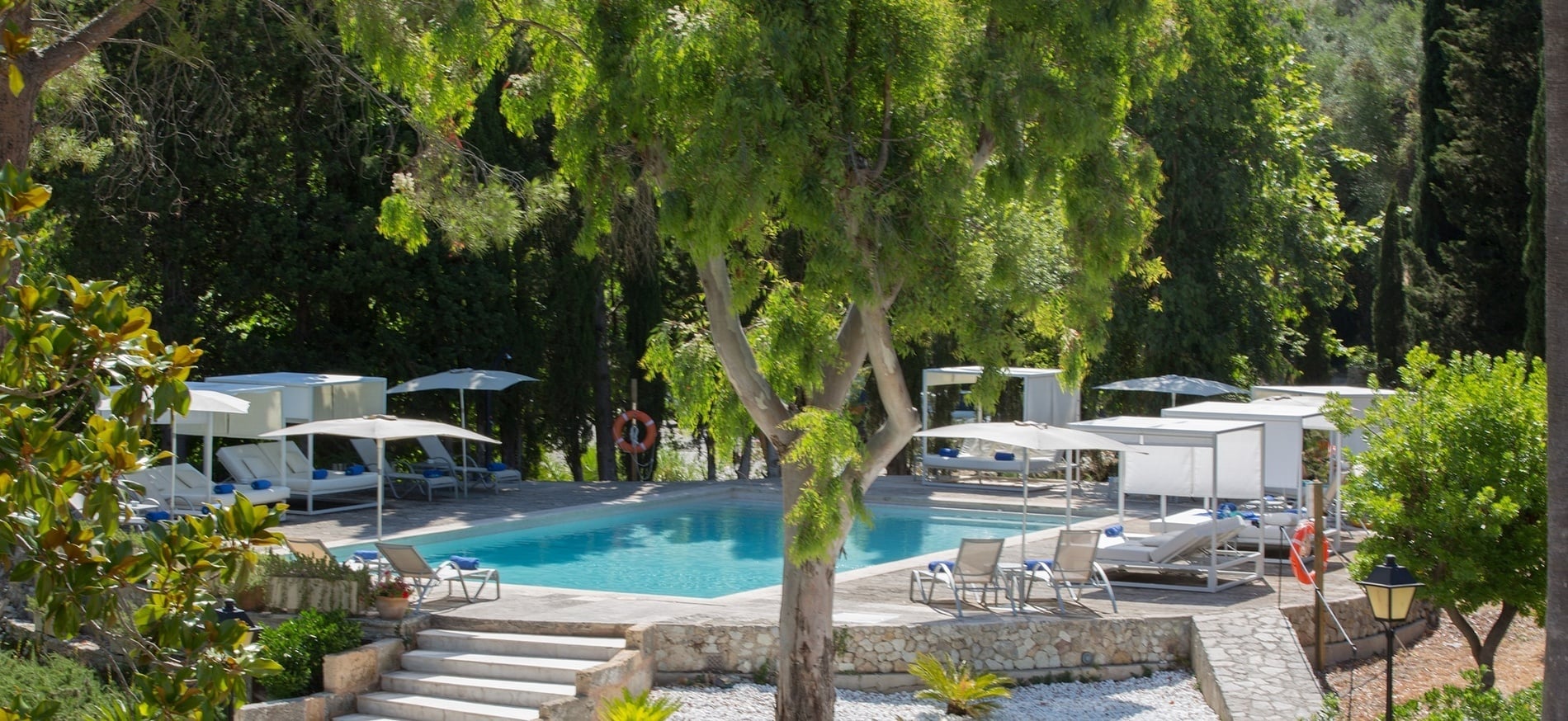 una vista aérea de una playa y el océano