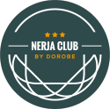 el logotipo del club nerja por dorobe está en un círculo .