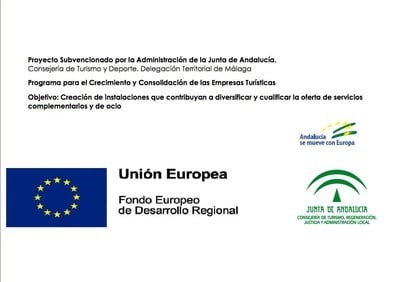 ein blaues und grünes Schild mit der Aufschrift union europea fondo europeo de desarrollo regional