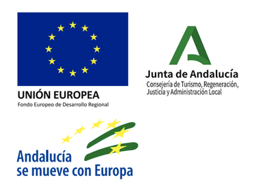 Logos für die union europea und junta de andalucia