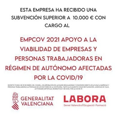 una empresa ha recibido una subvención superior a 10.000 euros con cargo al empcov 2021