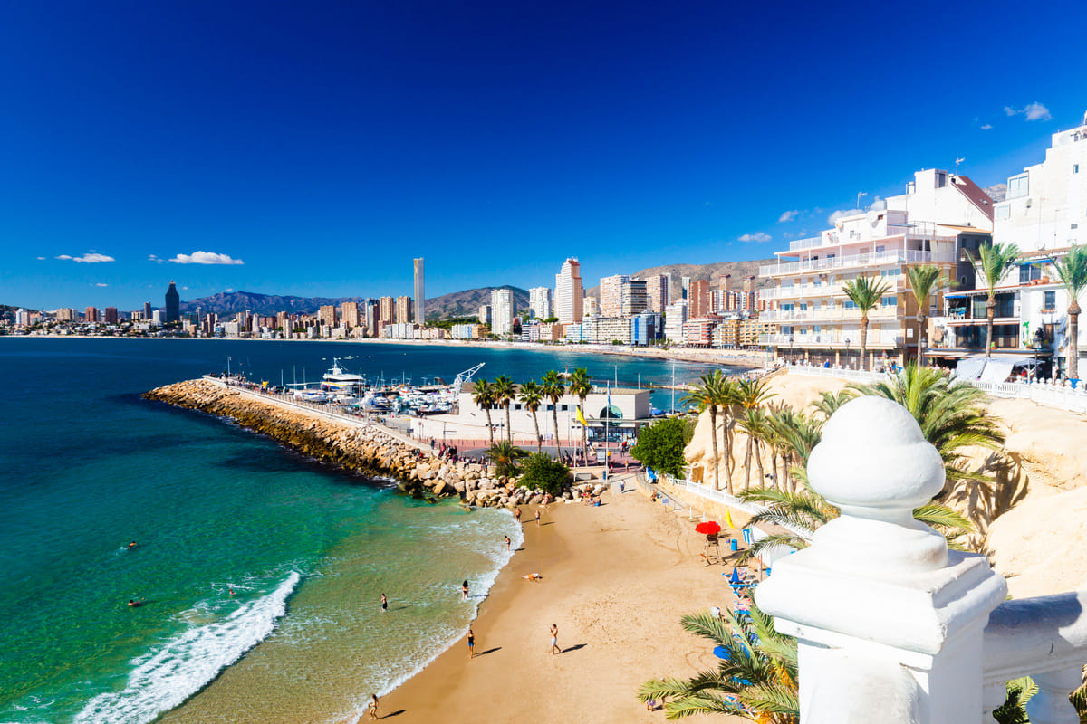 Playas de Benidorm junto al Hotel Rosamar