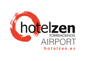 un logotipo rojo y blanco para hotelzen torremolinos airport