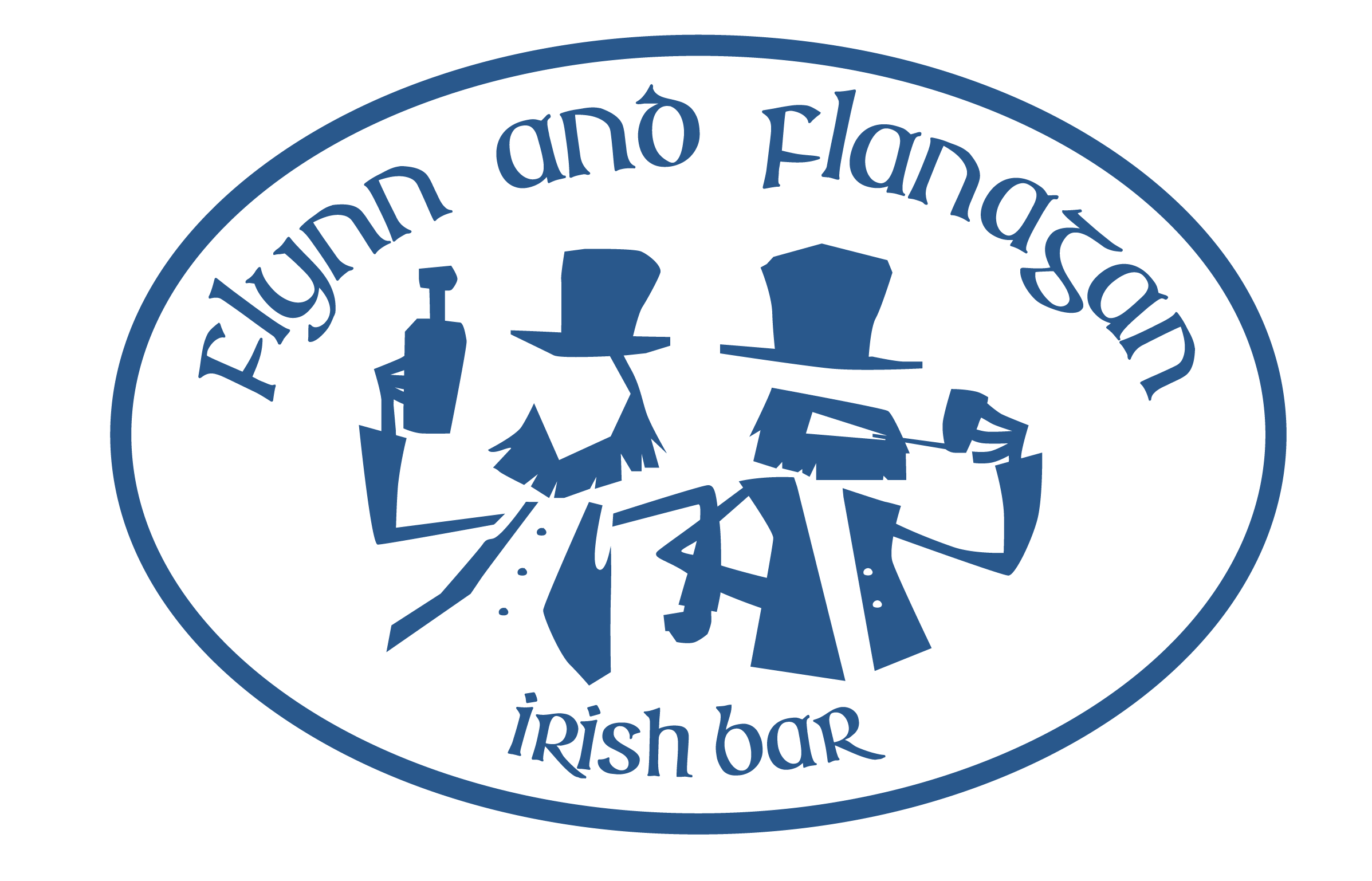 ein Logo für einen irischen Bar namens flynn and flanagan
