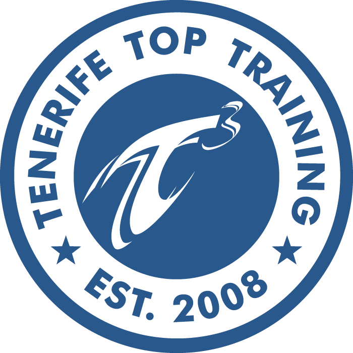ein schwarz-weißes Logo für tenerife top training