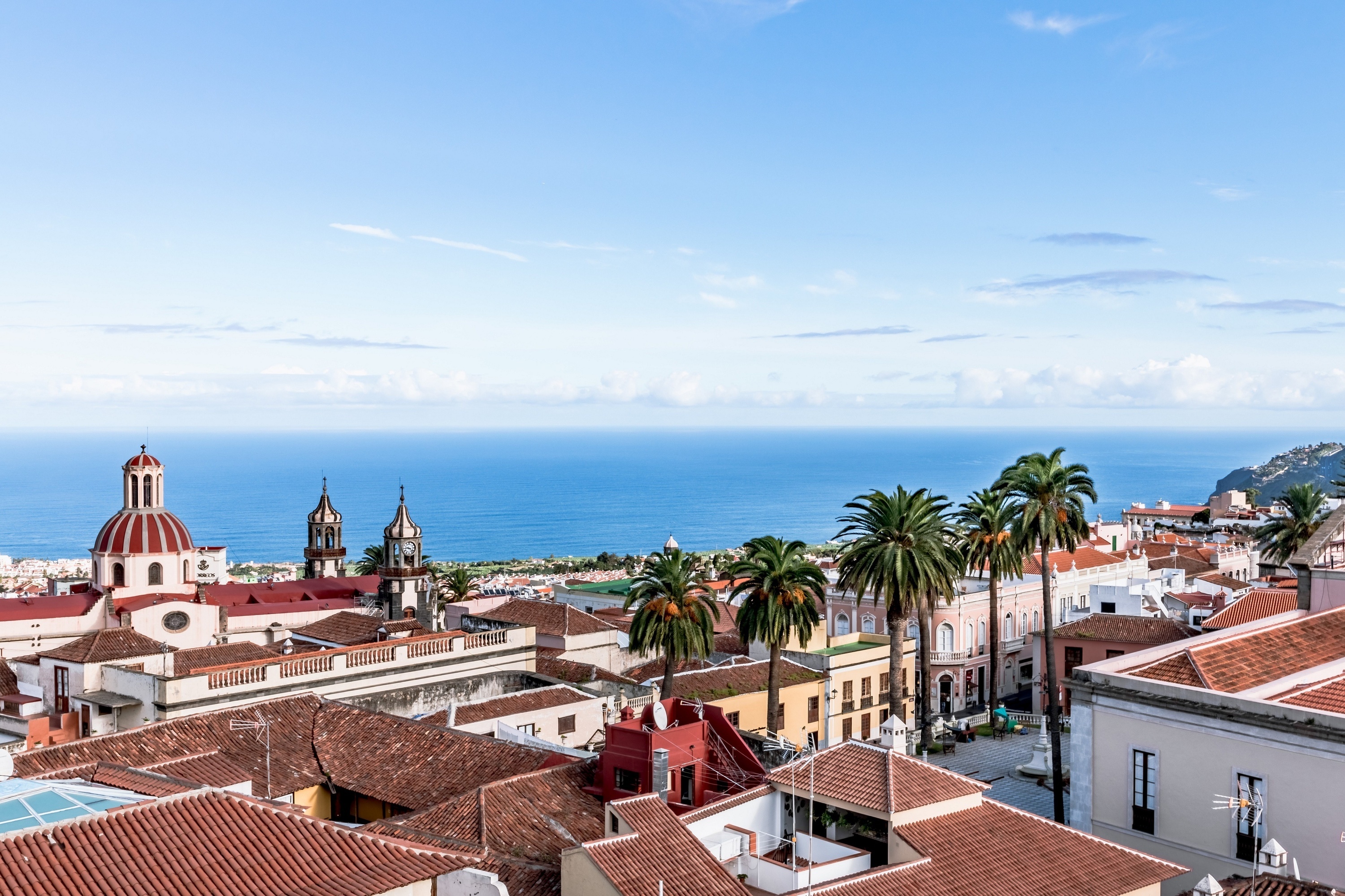 
                                    una vista aerea di una città e dell'oceano