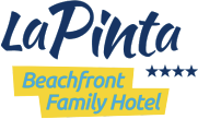un logotipo para un hotel familiar de playa la pinta