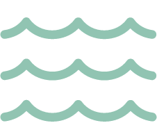 un patrón de olas amarillas sobre un fondo blanco