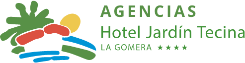 un logotipo para agencias hotel jardin tecina la gomera