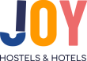 a colorful logo for joy hostels and hotels