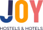 JOY: Corporativa. Logo color sobre fondo negro. Hotel y hostal
