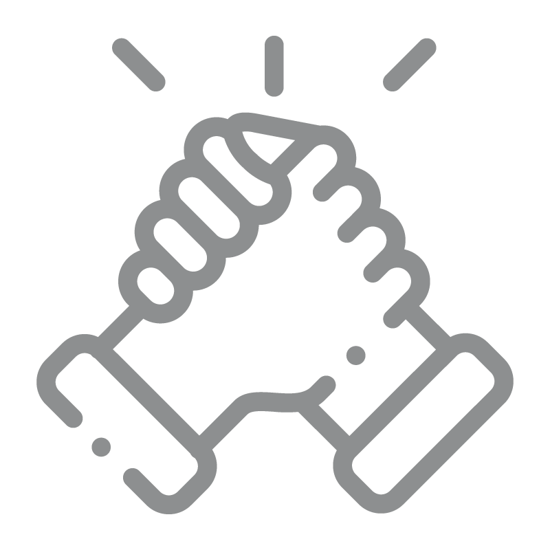 an icon of two hands giving each other a high five