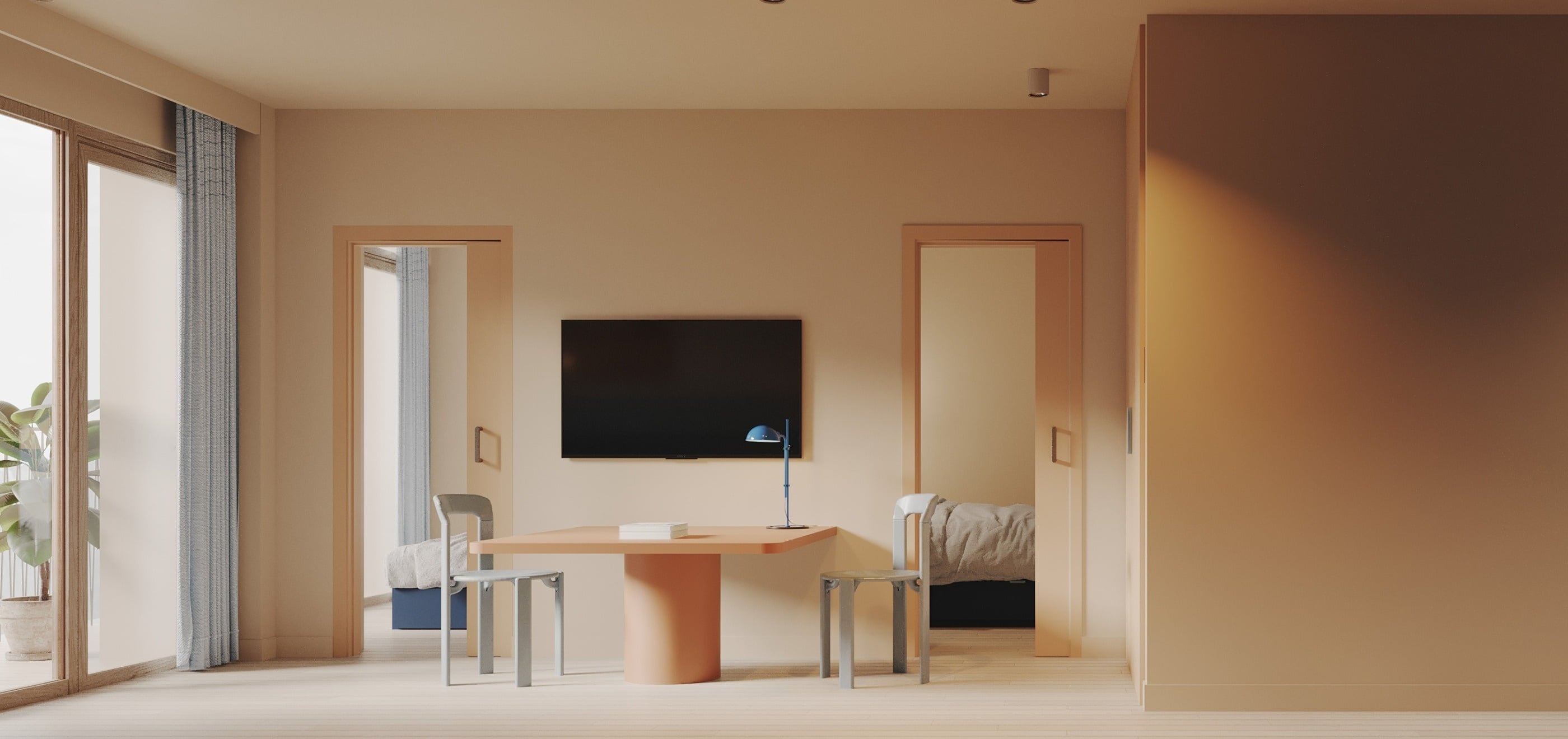 Apartamento de 2 Dormitorios con Balcón