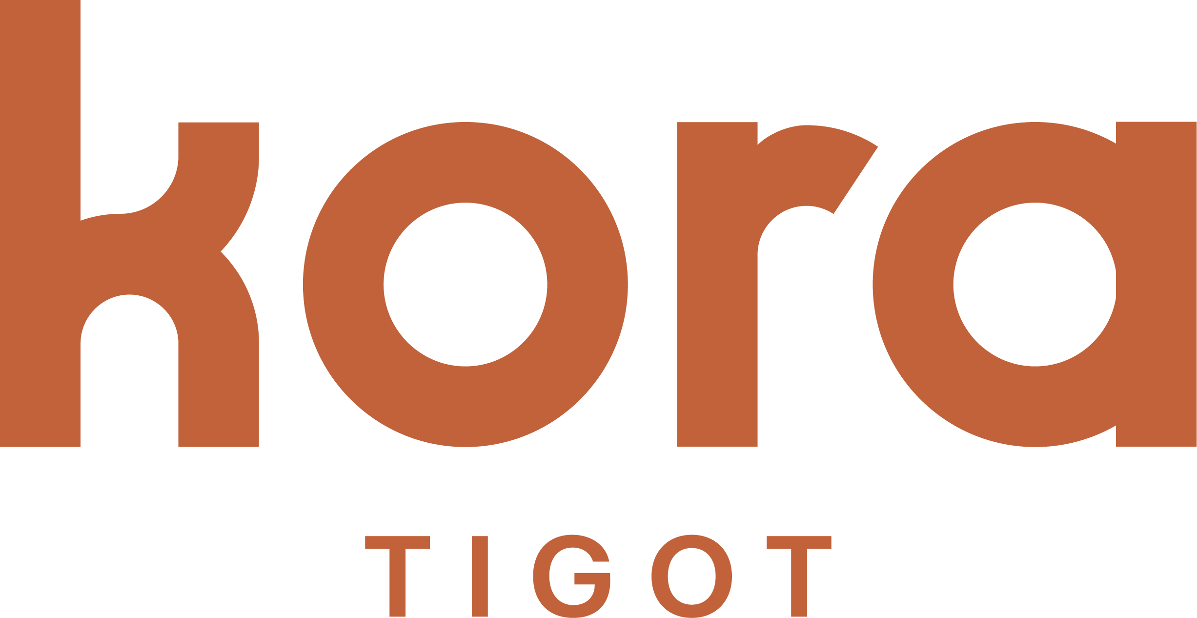 Kora Living : Kora Tigot, logos de la marque de l'hôtel et du restaurant.
