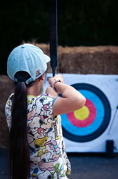 Girl doing archery