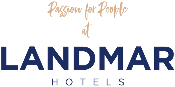 a black background with the words passion for people at landmar hotels