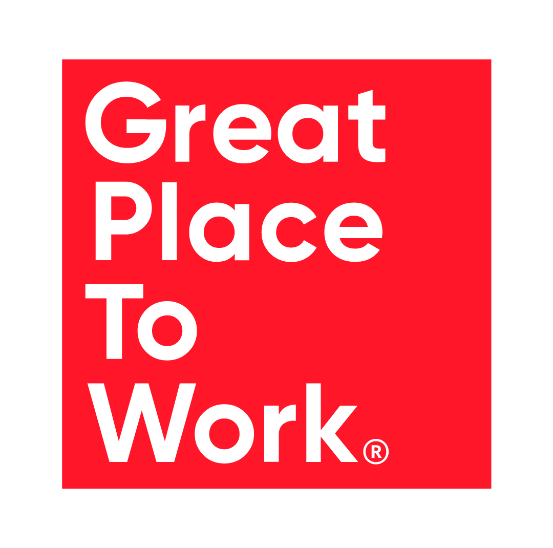 un logo rouge avec les mots " bonne place à travailler " écrits en blanc