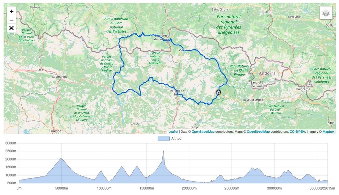 une carte du parc naturel régional des pyrénées orientales