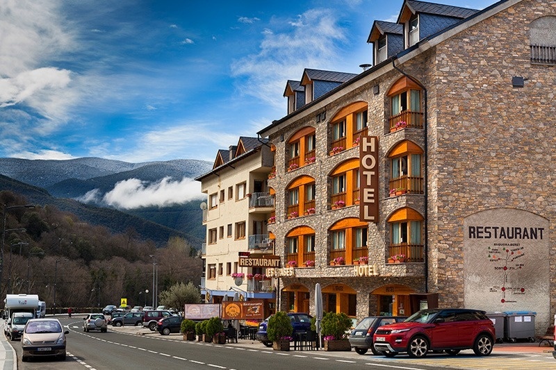 a building with the word hotel on it