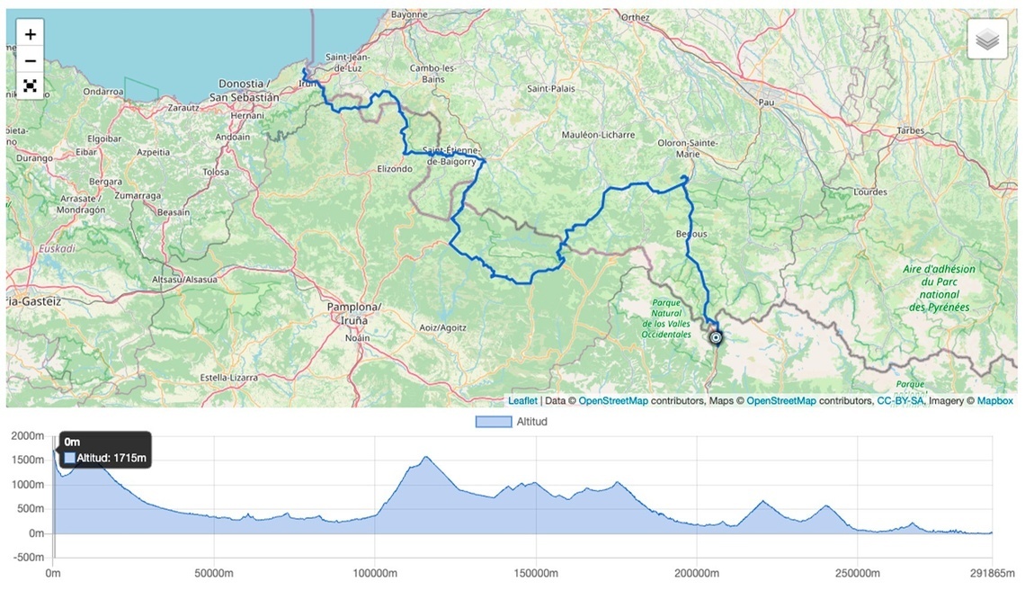 a map showing the altitude of a city