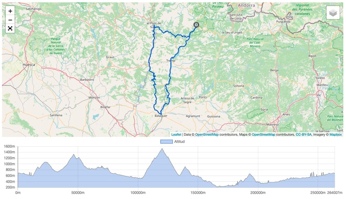 une carte de la région des pyrénées catalanes