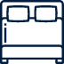 a blue and black icon on a black background .