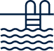 a pixel art of a swimming pool with stairs and waves