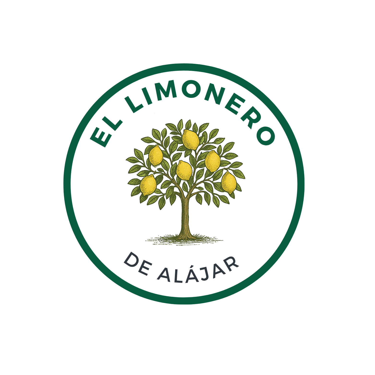 un logotipo para el limonero de alajar con un árbol de limones