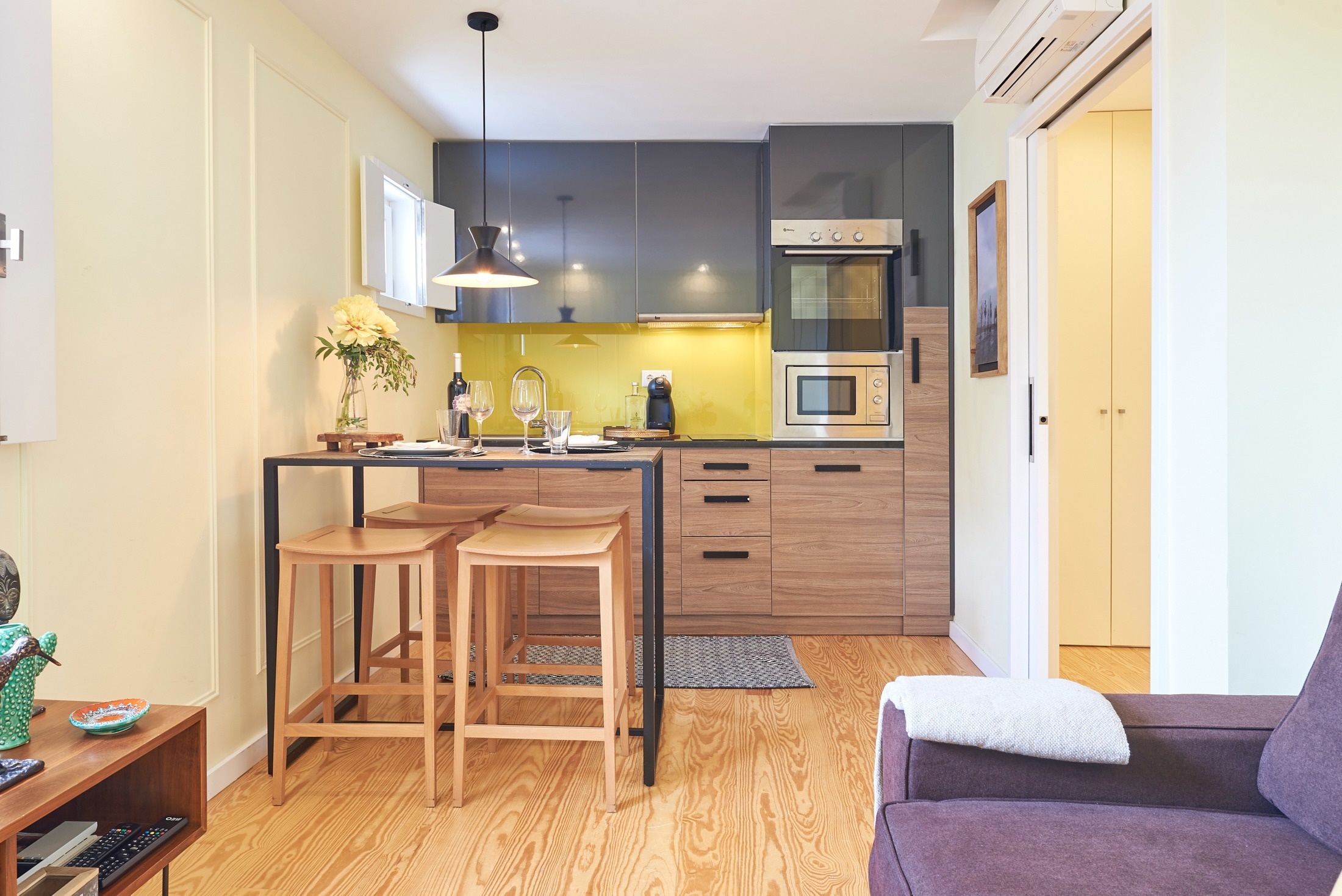 Cozinha moderna e elegante, sua Lisbon Best Choice. Ideal para curtas estadias.