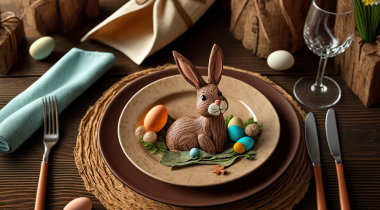 a rabbit is surrounded by flowers on a white background