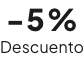 un descuento de cinco por ciento en un fondo blanco .