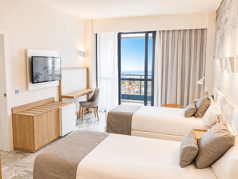 Chambre double avec vue sur la mer à Madeira Centro, Benidorm.