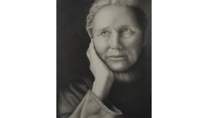 un gros plan d' une peinture rouge et jaune