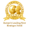 el logotipo de los premios de viaje del mundo para el mejor hotel de boutique de europa