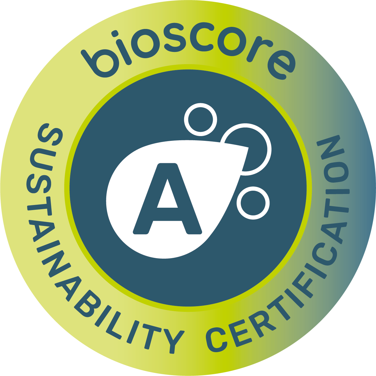un logotipo de bioscore sobre un fondo gris