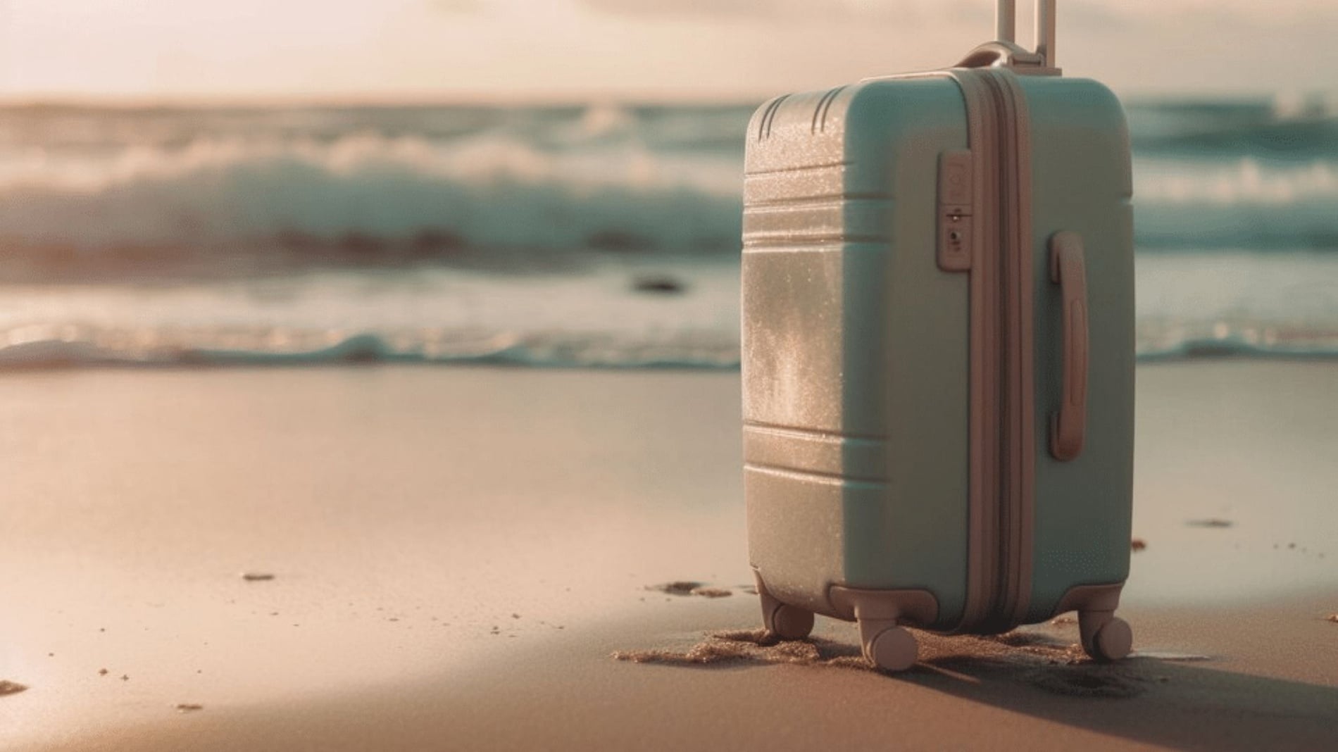 una vista aérea de una playa y el océano